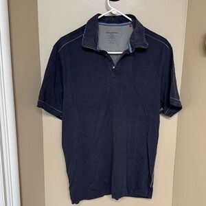 Men’s Tommy Bahama Dark Blue Polo Shirt medium good condition